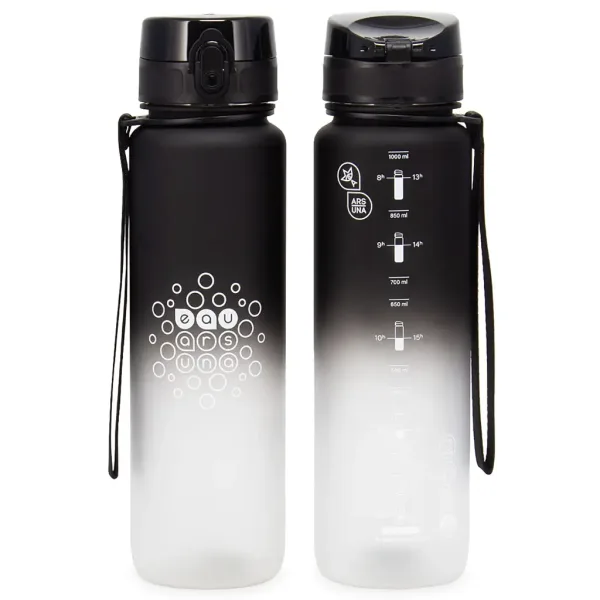 imagen de Ars Una: Botella de motivación negra-blanca libre de BPA 1000ml 2