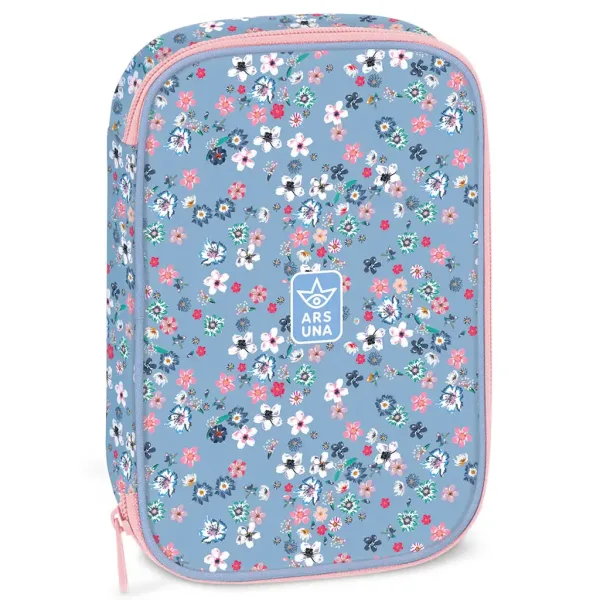 imagen de Ars Una: Estuche de múltiples niveles Pearl Blossom con flores 15,5x22,5x4,5cm 1