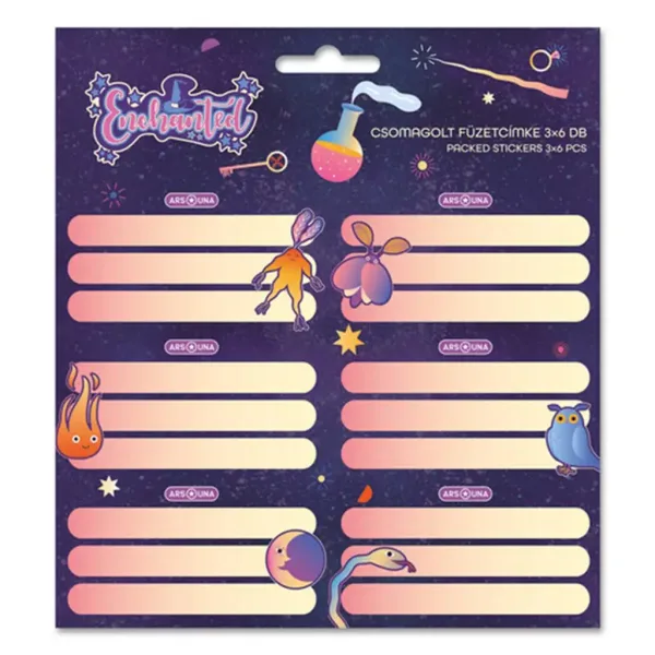 imagen de Ars Una: Etiquetas de cuaderno encantadas empaquetadas 3x6 unidades 1
