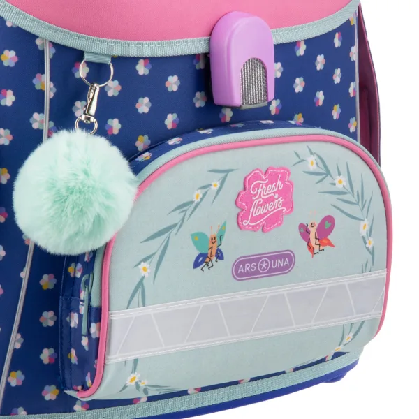 imagen de Ars Una: Mochila escolar con cierre magnético de flores frescas 33x41x24cm 6