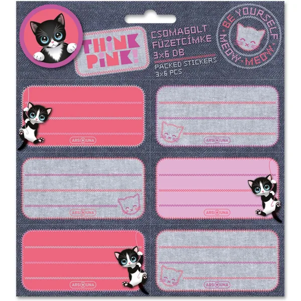 imagen de Ars Una: Think Pink etiqueta de cuaderno empaquetada 3x6 unidades 1
