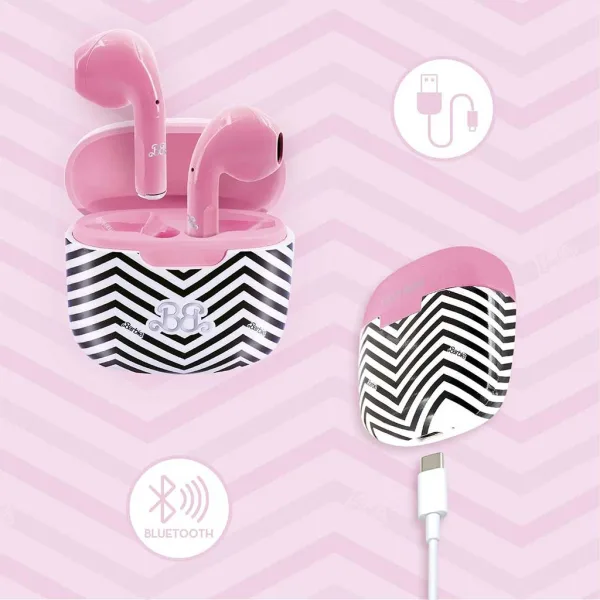 imagen de Auriculares inalámbricos Bluetooth rosas de Barbie - Lisciani 3
