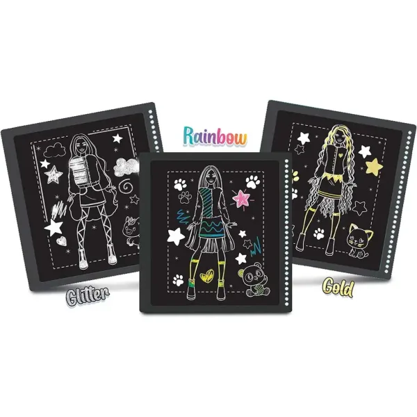 imagen de Barbie Cutie kit de raspado de imágenes de 44 páginas - Lisciani 3