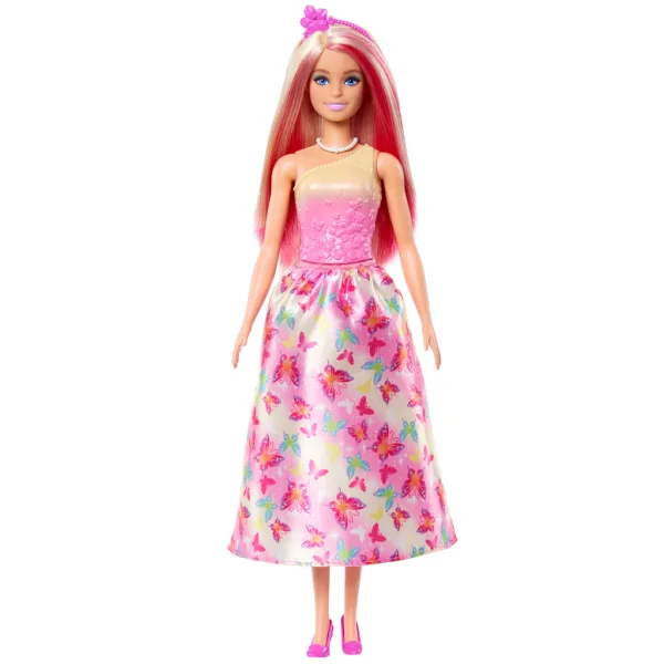 imagen de Barbie Dreamtopia: Muñeca princesa en vestido rosa con mariposas - Mattel 2
