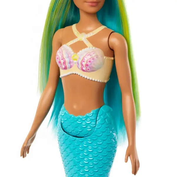 imagen de Barbie Dreamtopia: Muñeca sirena con cabello azul y cola - Mattel 4