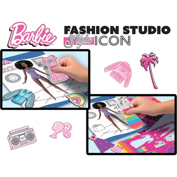 imagen de Barbie Estilo Ícono set de colorear y vestir - Lisciani 3
