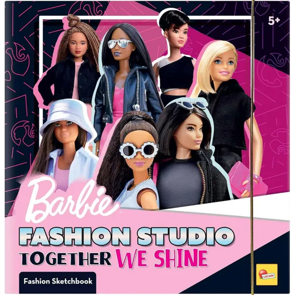 imagen de Barbie Juntos Brillamos set de colorear y vestir - Lisciani 1