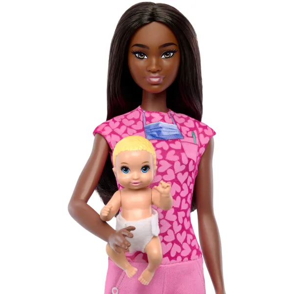 imagen de Barbie muñeca de carrera de médico con cabello castaño - Mattel 3