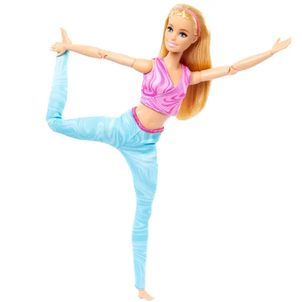 imagen de Barbie: Muñeca de yoga flexible con cabello rubio - Mattel 3