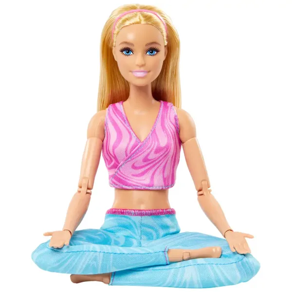 imagen de Barbie: Muñeca de yoga flexible con cabello rubio - Mattel 4