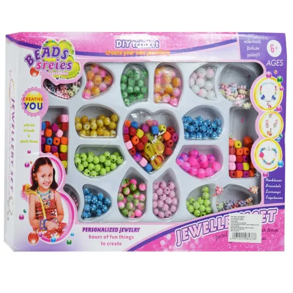 imagen de Beads Series: Set de creación de joyas con más de 200 cuentas de colores 1