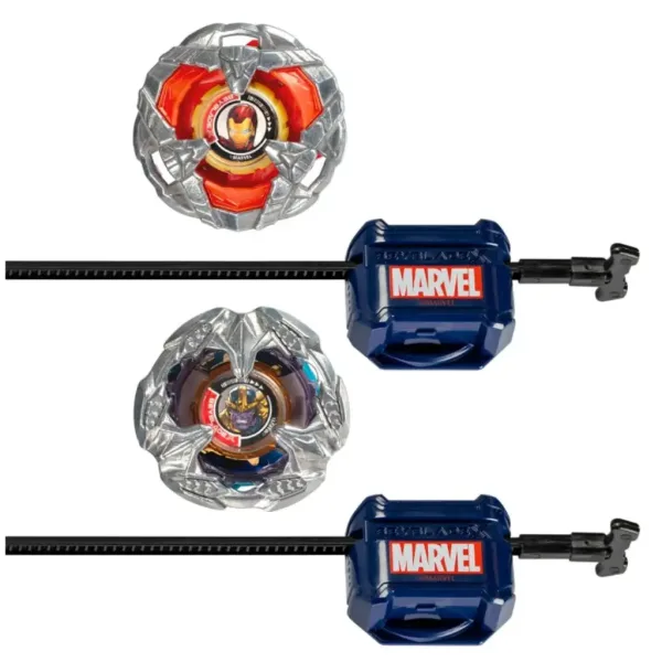 imagen de Beyblade X Marvel Collab: Iron Man vs. Thanos 4-80B X Venom 4-60B juego de set - Hasbro 2