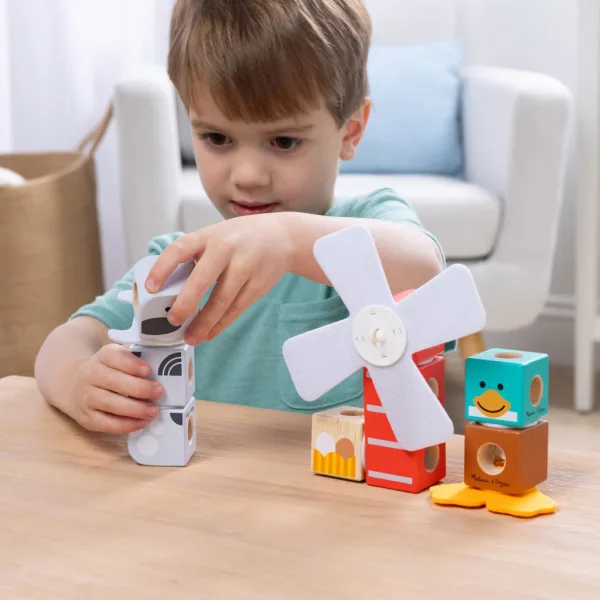 imagen de Blockables: Amigos de la granja juego de construcción de madera - Melissa & Doug 3
