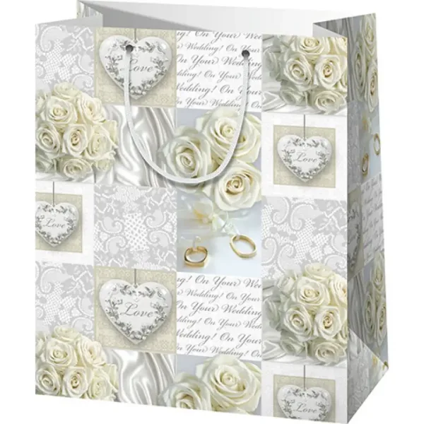 imagen de Bolsa de regalo de color blanco 11x6x14cm 1
