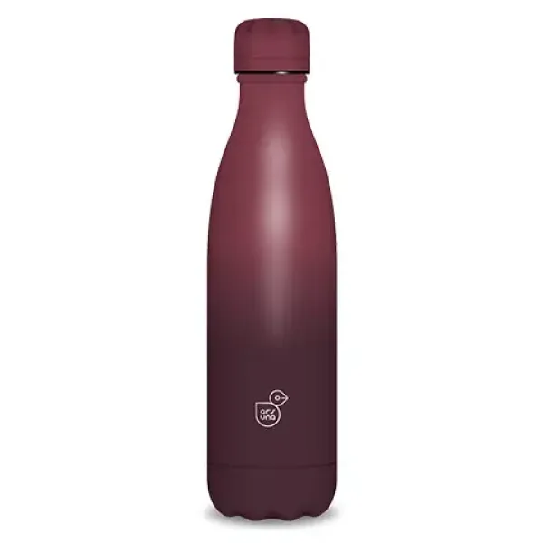 imagen de Botella de metal de doble pared color burdeos 500ml 1