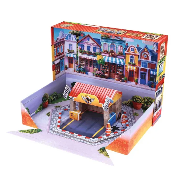 imagen de Brick Trick construimos con ladrillos: My City Pit Stop juego de construcción de 50 piezas - Trefl 2