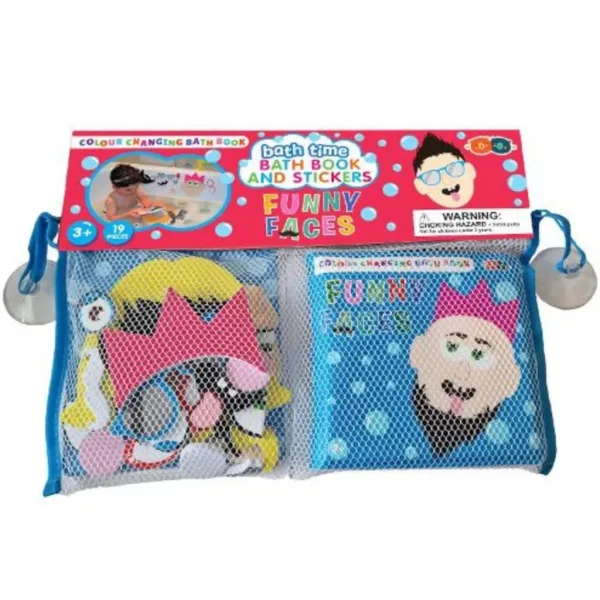 imagen de Buddy & Barney Libro de baño que cambia de color y pegatinas - Caras divertidas 1
