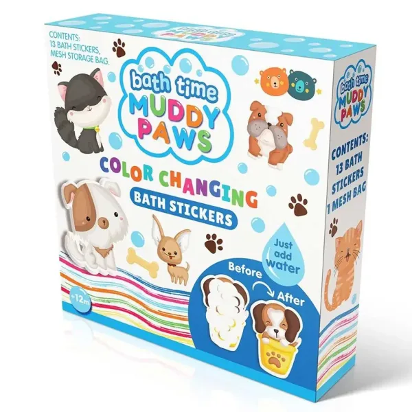imagen de Buddy&Barney: Set de pegatinas que cambian de color para azulejos - Patitas embarradas 1