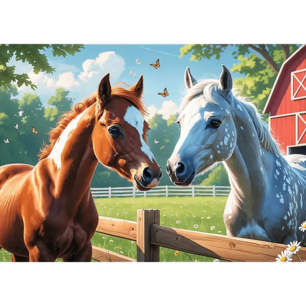 imagen de Caballos en el prado puzzle de 200 piezas - Trefl 2