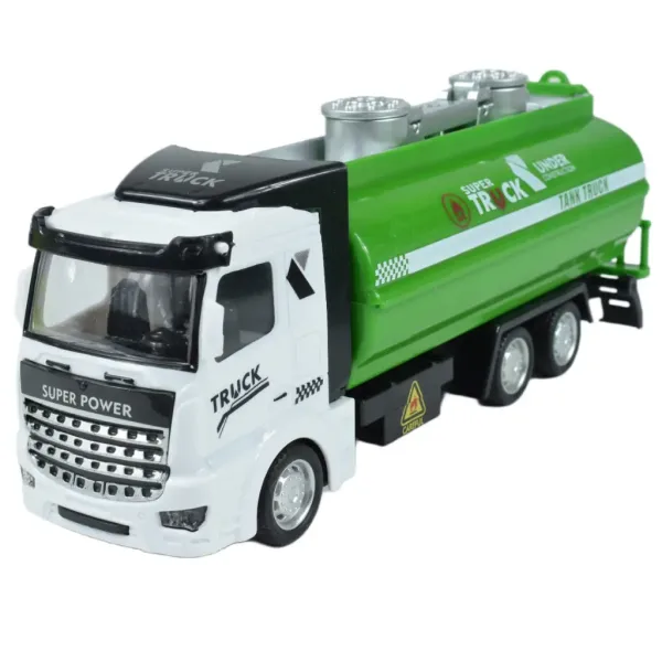 imagen de Camión de Ciudad: Camión de basura transformable con volante de fricción y señales de tráfico de 19cm 2