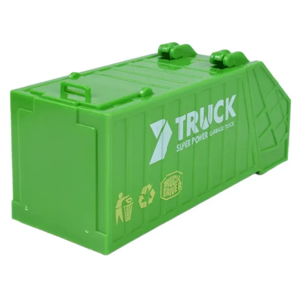 imagen de Camión de Ciudad: Camión de basura transformable con volante de fricción y señales de tráfico de 19cm 4