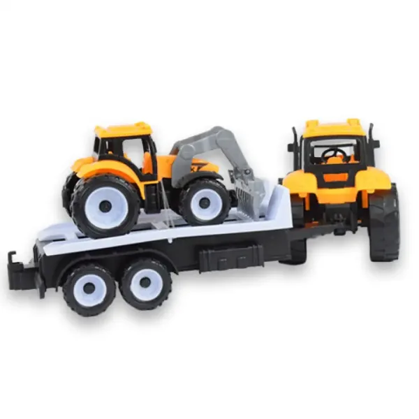 imagen de Camión de Ingeniería: Set de maquinaria de dos piezas con remolque de troncos y tractor con remolque 3