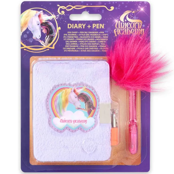 imagen de Canenco: Academia de Unicornios diario de peluche con bolígrafo 1