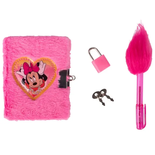 imagen de Canenco: Diario secreto de Minnie Mouse con cubierta de peluche y lámpara UV 2