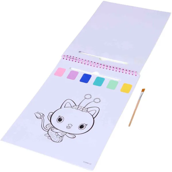 imagen de Canenco: Gabi casa de muñecas cuaderno mágico de pintura con acuarelas y pincel 2