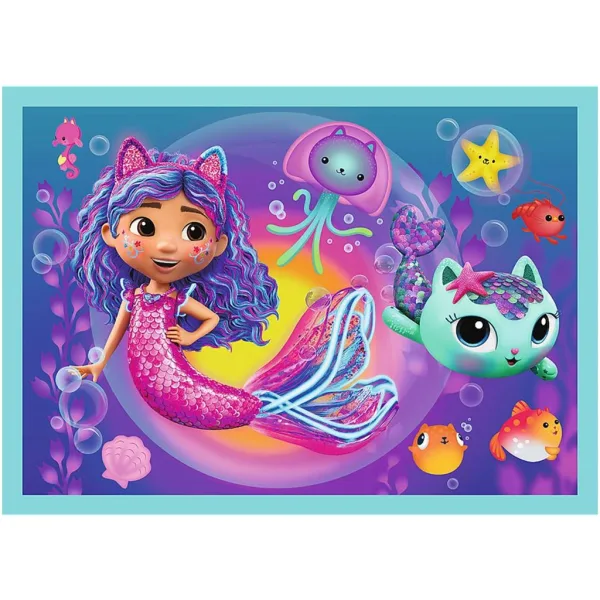 imagen de Casa de muñecas Gabi 4 en 1 puzzle de 35-48-54-70 piezas - Trefl 3