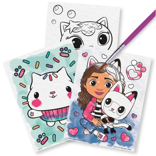 imagen de Casa de muñecas Gabi – ¡Pinta con agua! Set de pintura creativa de 6 páginas con pincel 3