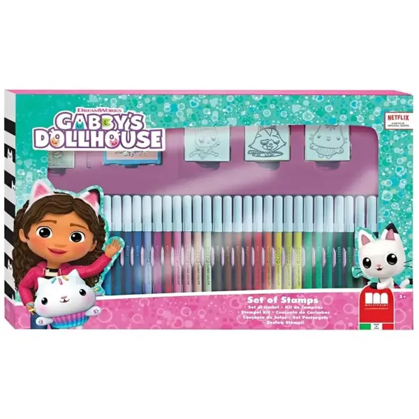 imagen de Casa de muñecas Gabi set de sellos de 36 piezas con rotuladores - Multiprint 1