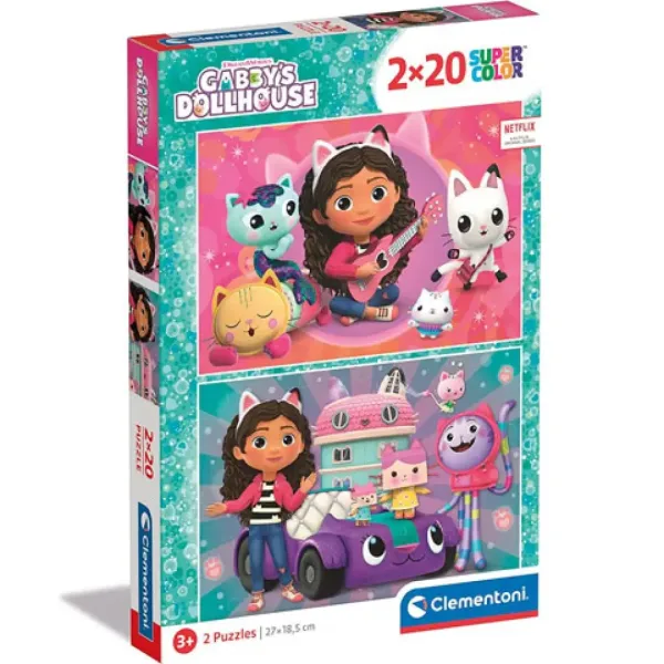 imagen de Casa de muñecas Gabi Supercolor 2x20 piezas puzzle - Clementoni 1