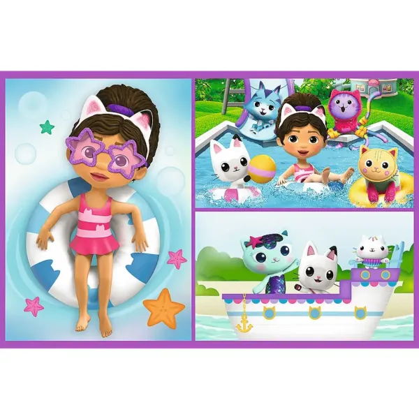 imagen de Casa de muñecas Gabi un día de juego puzzle de 2x70 piezas - Trefl 2