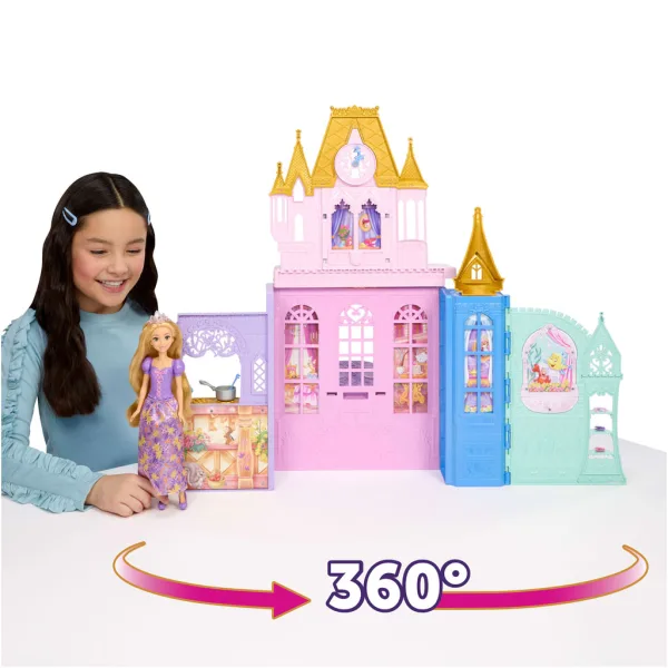 imagen de Castillo de Princesas Disney con Rapunzel y Muñeca - Mattel 4