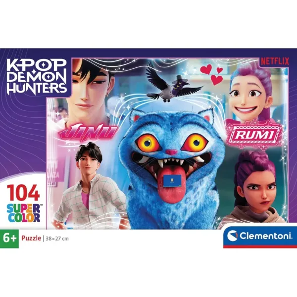 imagen de Cazadores de demonios K-Pop Derpy y amigos rompecabezas SuperColor de 104 piezas – Clementoni 1