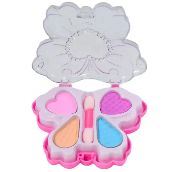 imagen de Chica Linda: Set de maquillaje con paleta en forma de flor y mariposa y accesorios 2