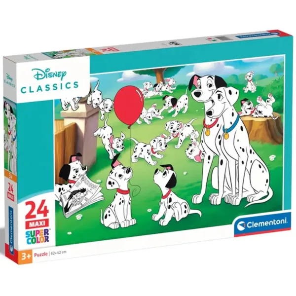 imagen de Clásicos de Disney: Puzzle maxi supercolor de 24 piezas de 101 dálmatas - Clementoni 1