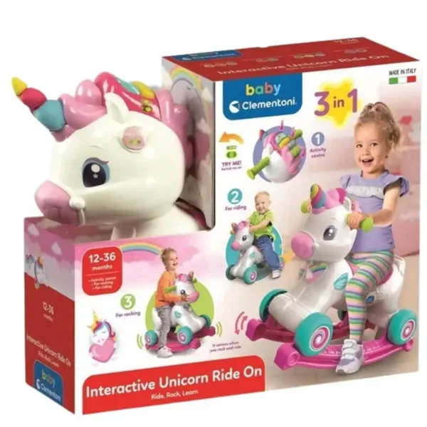 imagen de Clementoni Baby: 3 en 1 columpio interactivo unicornio 1