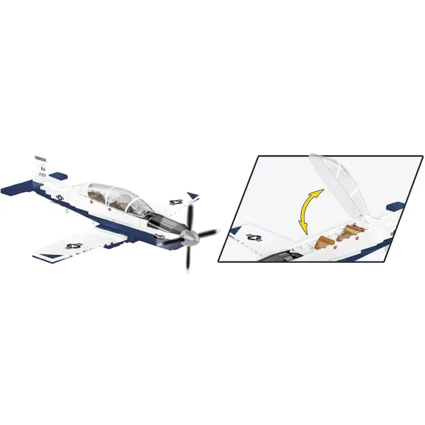 imagen de COBI: Beechcraft T-6 Texan II azul-blanco juguete de construcción (26624) 5