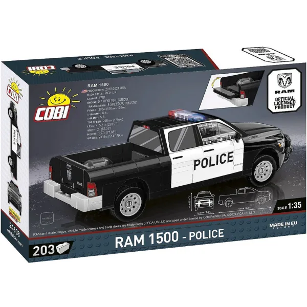 imagen de COBI: Dodge RAM 1500 coche de policía juego de construcción (24608) 3