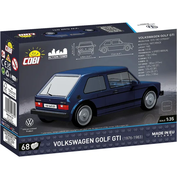imagen de COBI: Volkswagen Golf GTI azul juego de construcción (24615) 3