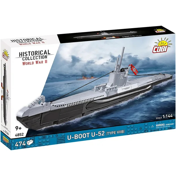 imagen de COBI: WW II Submarino U-52 (Tipo VIIB) juego de construcción (4852) 1