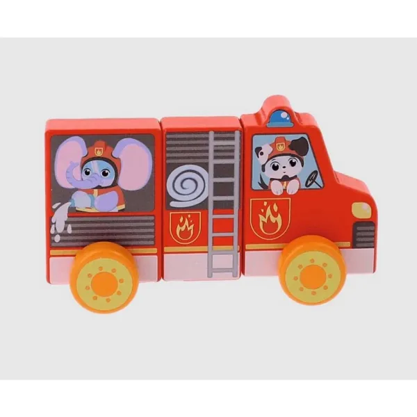 imagen de Coche de bomberos magnético Fa Tiny Tails - Trefl 2