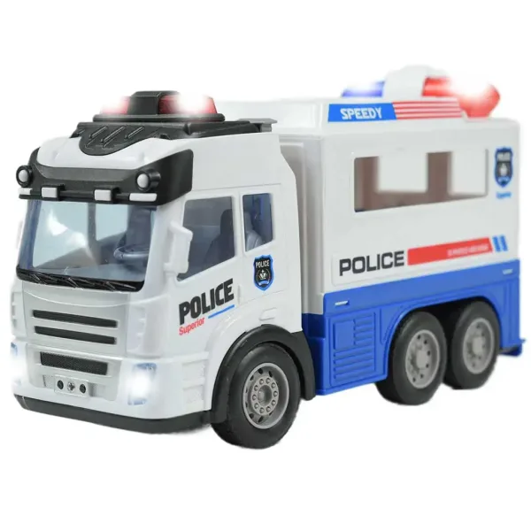 imagen de Coche de policía RC con control remoto y efectos de luz 1/43 27Mhz 21cm 3