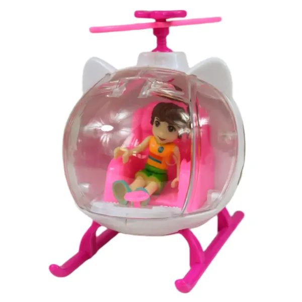 imagen de Coche Deportivo de Moda: Set de coche deportivo rosa con luz y sonido, helicóptero 12