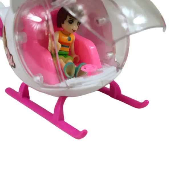 imagen de Coche Deportivo de Moda: Set de coche deportivo rosa con luz y sonido, helicóptero 15