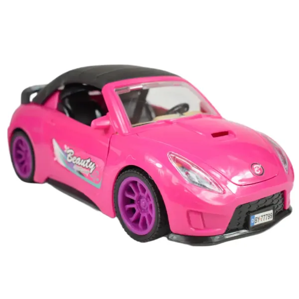 imagen de Coche Deportivo de Moda: Set de coche deportivo rosa con luz y sonido, helicóptero 9