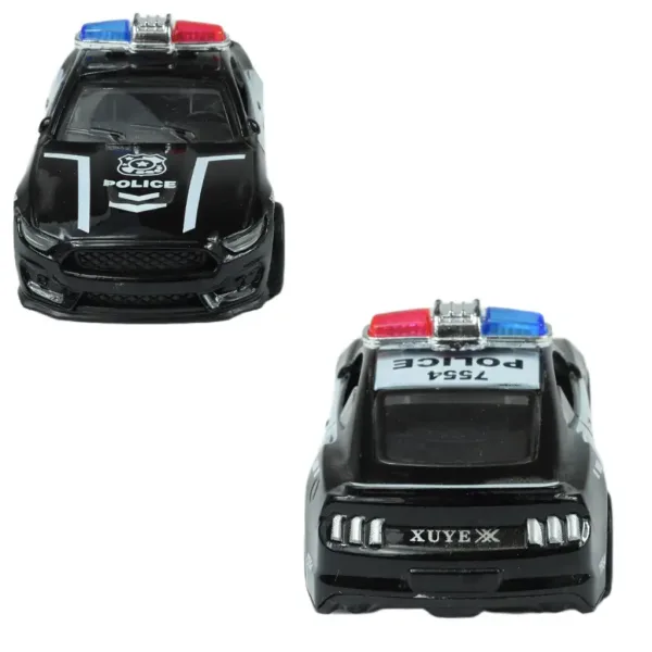 imagen de Coches de Policía: Coche de policía de metal con ruedas de fricción en varias versiones 11cm 1ud 9