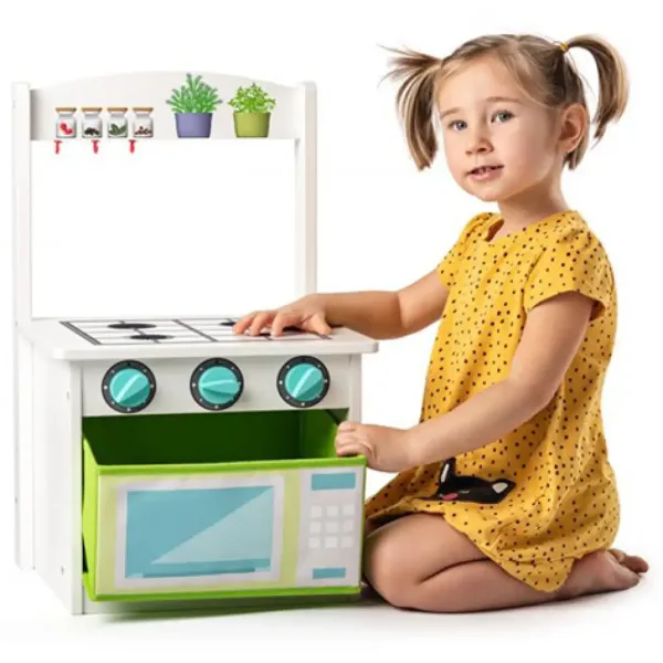 imagen de Cocina de juguete de madera y silla pequeña 2 en 1 - Woodyland 2